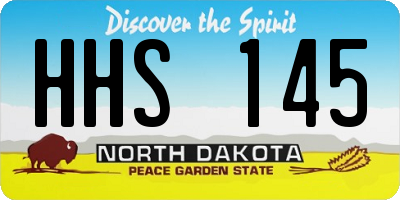 ND license plate HHS145
