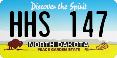 ND license plate HHS147
