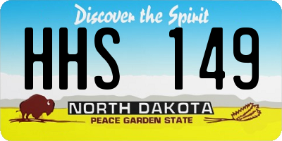 ND license plate HHS149