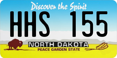 ND license plate HHS155