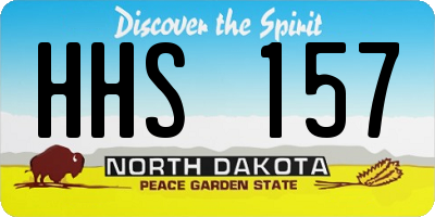 ND license plate HHS157