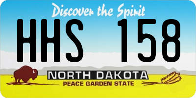 ND license plate HHS158