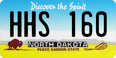 ND license plate HHS160