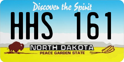 ND license plate HHS161