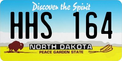 ND license plate HHS164