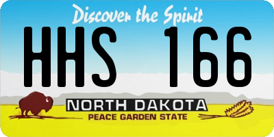 ND license plate HHS166