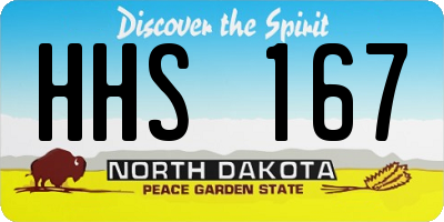ND license plate HHS167