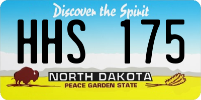 ND license plate HHS175