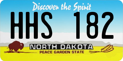 ND license plate HHS182