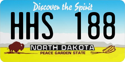 ND license plate HHS188