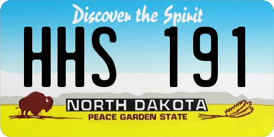 ND license plate HHS191