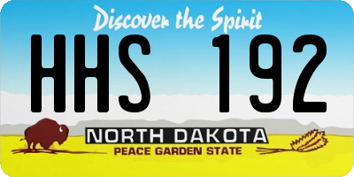 ND license plate HHS192