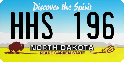 ND license plate HHS196