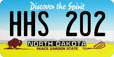 ND license plate HHS202