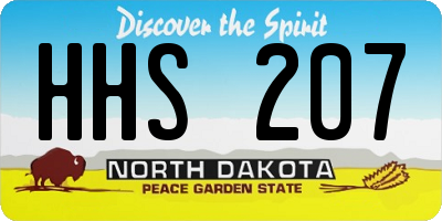 ND license plate HHS207