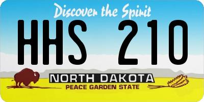 ND license plate HHS210