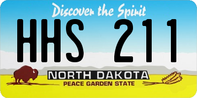 ND license plate HHS211