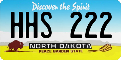 ND license plate HHS222