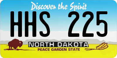 ND license plate HHS225