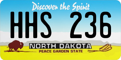 ND license plate HHS236