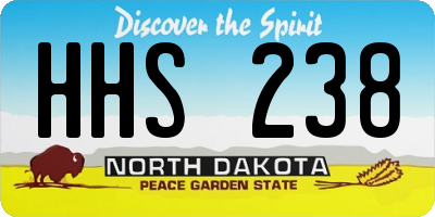ND license plate HHS238