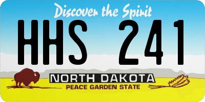 ND license plate HHS241