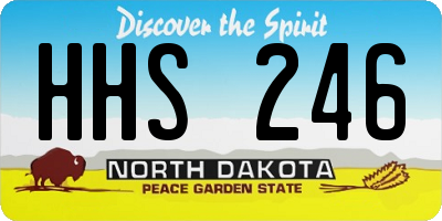 ND license plate HHS246