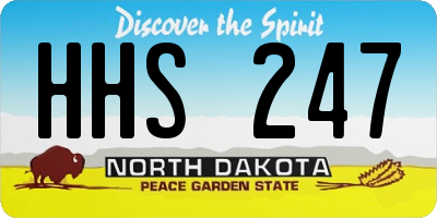 ND license plate HHS247