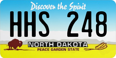 ND license plate HHS248