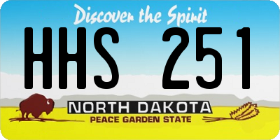 ND license plate HHS251