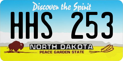 ND license plate HHS253
