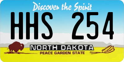 ND license plate HHS254
