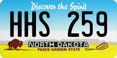ND license plate HHS259