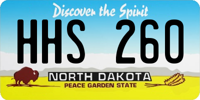 ND license plate HHS260