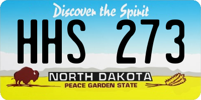 ND license plate HHS273