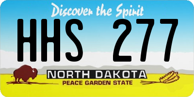ND license plate HHS277