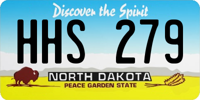 ND license plate HHS279