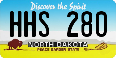 ND license plate HHS280