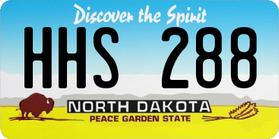 ND license plate HHS288