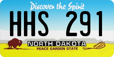 ND license plate HHS291