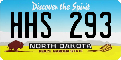 ND license plate HHS293