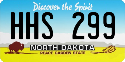 ND license plate HHS299