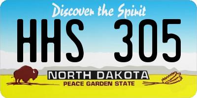ND license plate HHS305