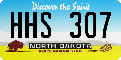 ND license plate HHS307