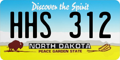 ND license plate HHS312