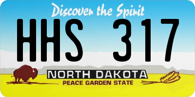 ND license plate HHS317