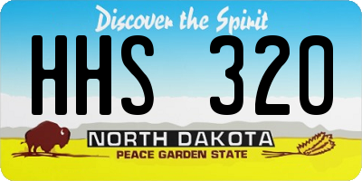 ND license plate HHS320