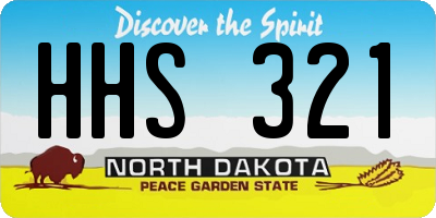 ND license plate HHS321