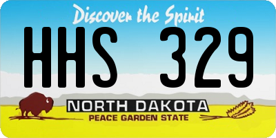 ND license plate HHS329