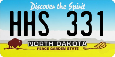 ND license plate HHS331